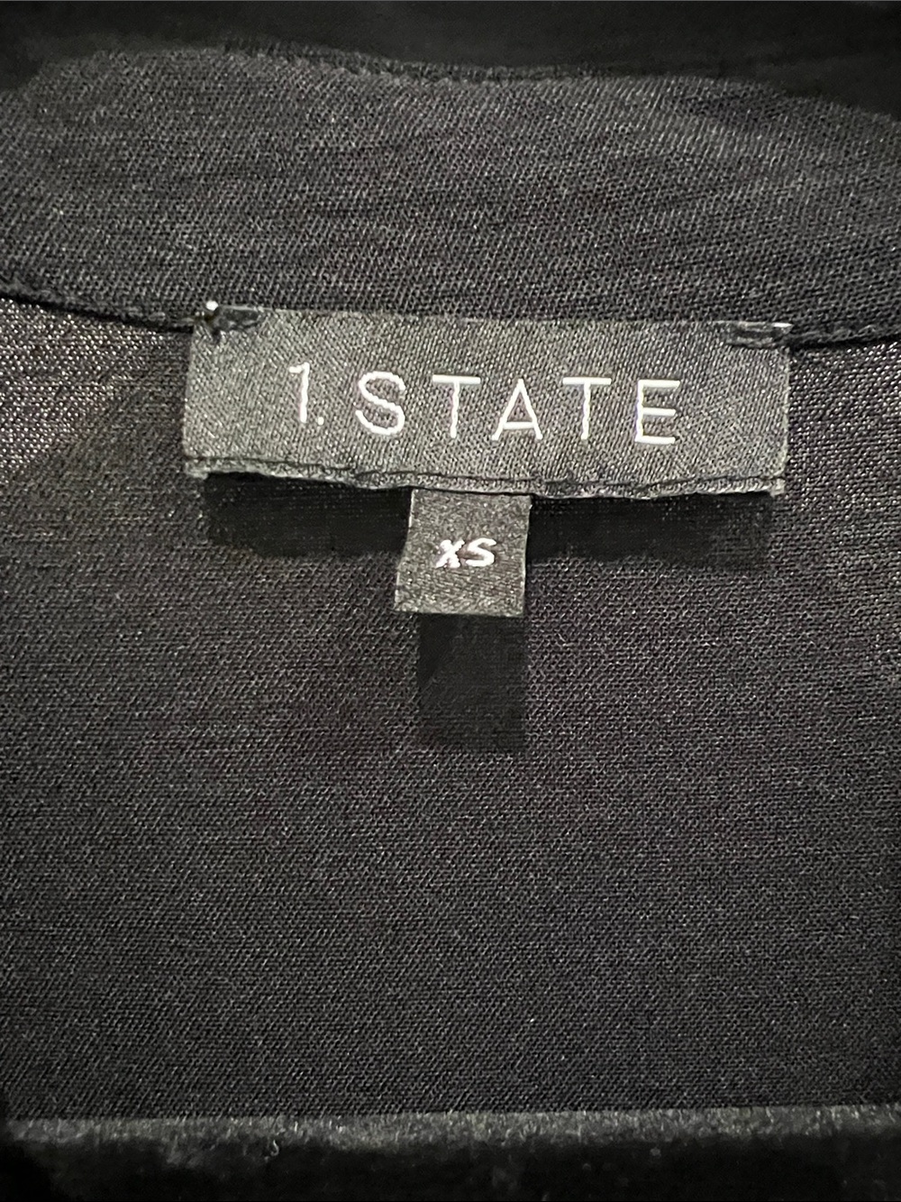 1. State Black Button-Front Tiered Maxi Dress with Puff Sleeves - Picture 2 of 5